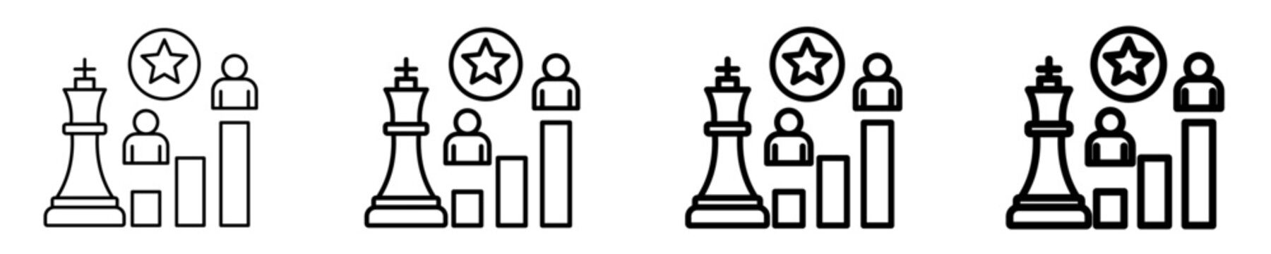 Competitive Strategy Icon Set Different Style Collection