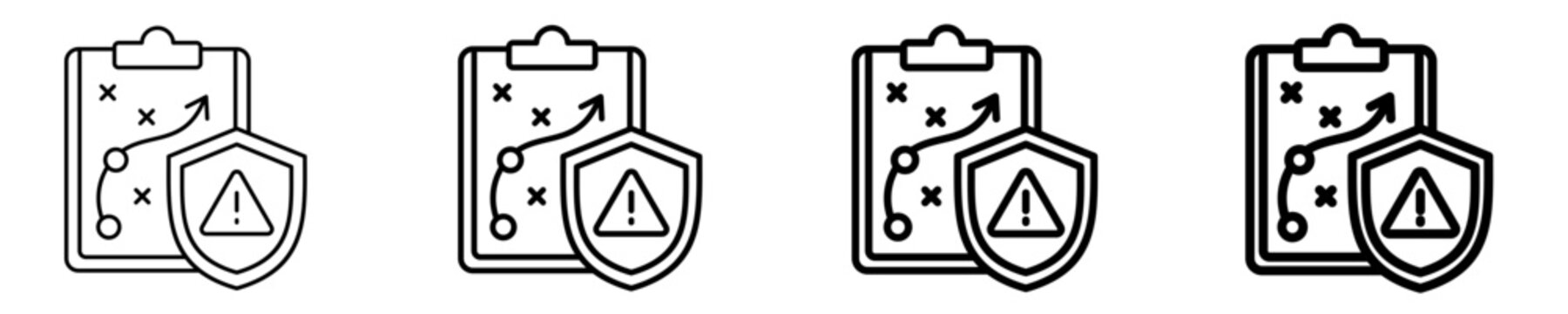 Risk Strategy Icon Set Different Style Collection