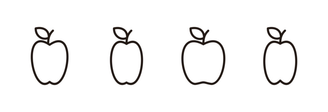 Apple icon symbol for apps and websites. Apple sign and symbols for web design.