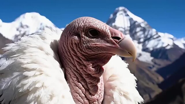 A detailed portrait of a wild griffon vulture and a majestic eagle showcasing their sharp beaks, intense eyes, and powerful predator feathers in a natural wildlife setting Videos