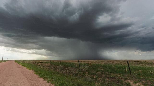 Severe Weather Supercell Crossing Eastern Colorado Timelapse