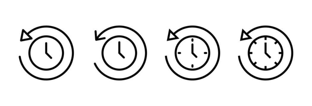 History icon symbol for apps and websites. recent event history sign and symbol