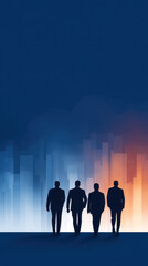 Fototapeta premium Tech layoffs market impact business silhouette