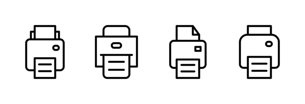 Print icon symbol for apps and websites. printer sign and symbol