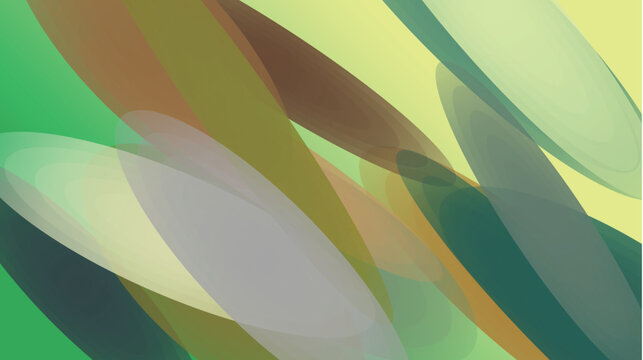 Abstract Geometric Vector Background with Overlapping Colorful Oval Shapes
