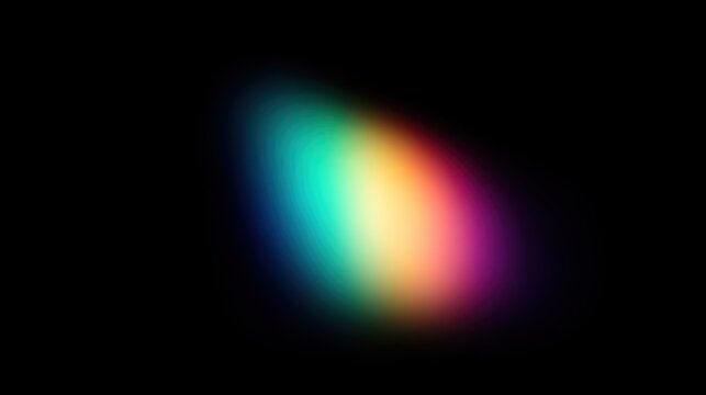 A vibrant, abstract rainbow spectrum on a black background.
