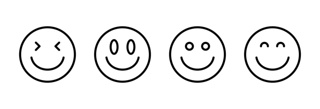 Smile icon symbol for apps and websites. smile emoticon icon. feedback sign and symbol