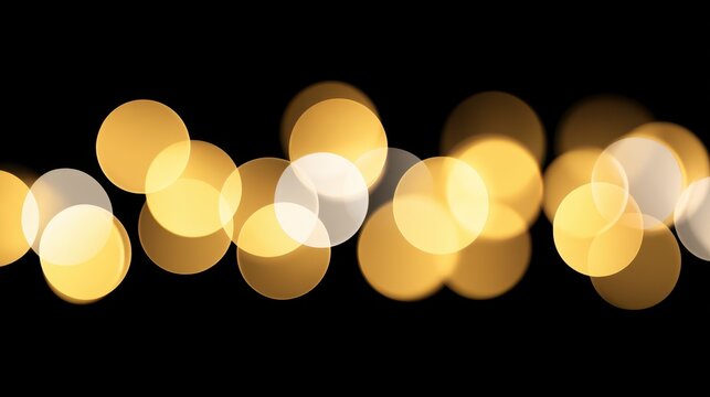 Soft golden bokeh lights on a dark background, creating a warm ambiance.
