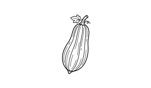 Editable Ridged Gourd Vegetable Icon Vector IllustrationUntitled design - 3