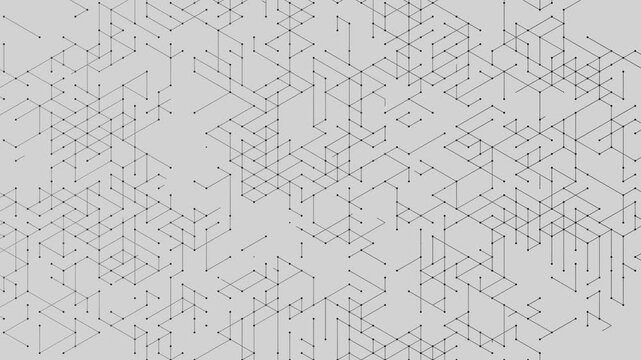 Abstract Technological Network Node Connection Animation Background