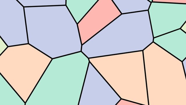 Colorful Polyhedral Stone Mosaic Pattern