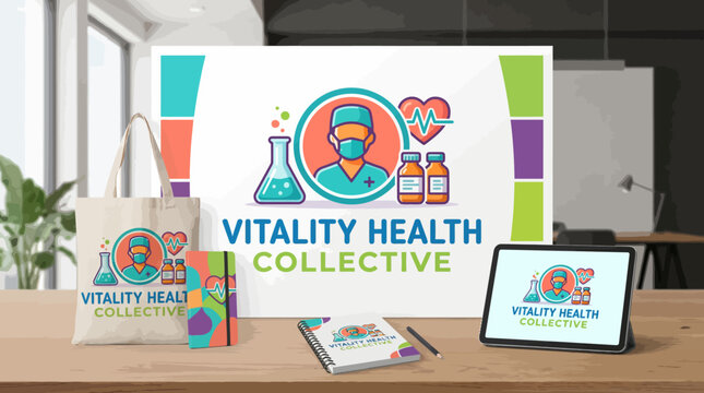 Branding materials for health and wellness company.