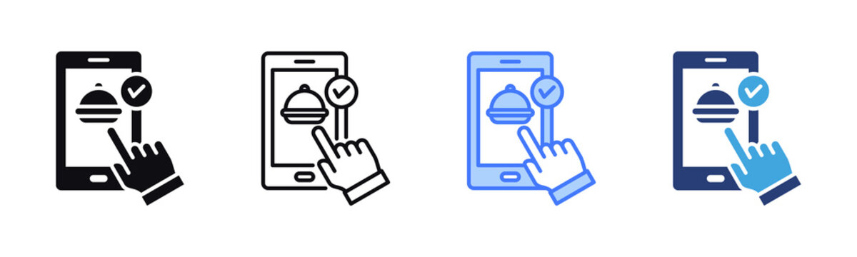 Food Order icon sheet multiple style collection