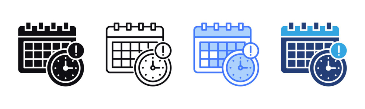 Deadline Tracking icon sheet multiple style collection