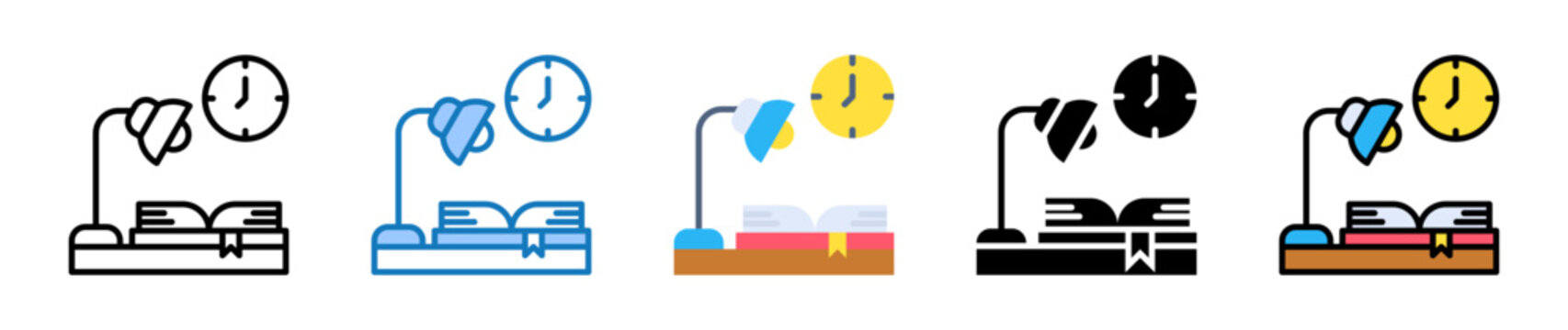 Study multiple style icons set design vector illustration. 