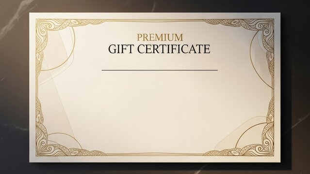Give the gift of luxury with a beautifully crafted premium certificate.