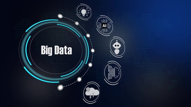 Big Data Analytics Technology Business Animation.