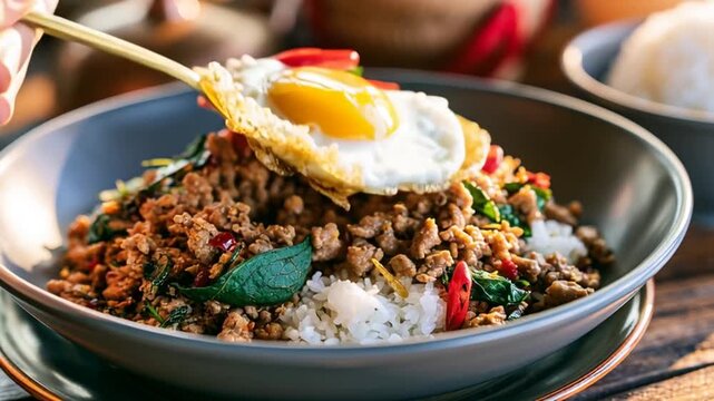 thai basil pork pad krah prow