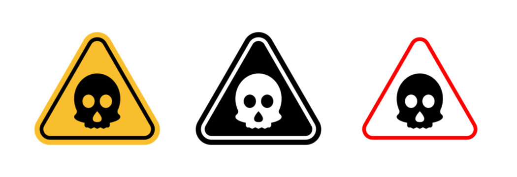 Toxic sign in flat style. Basic vector symbol illustration