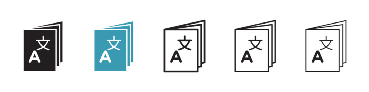 Translation icon in flat style. Basic vector symbol illustration