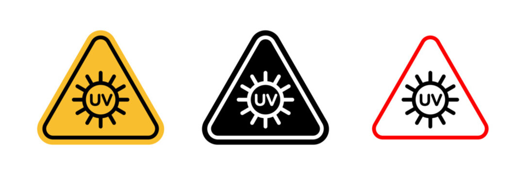 UV light do not look sign in flat style. Basic vector symbol illustration