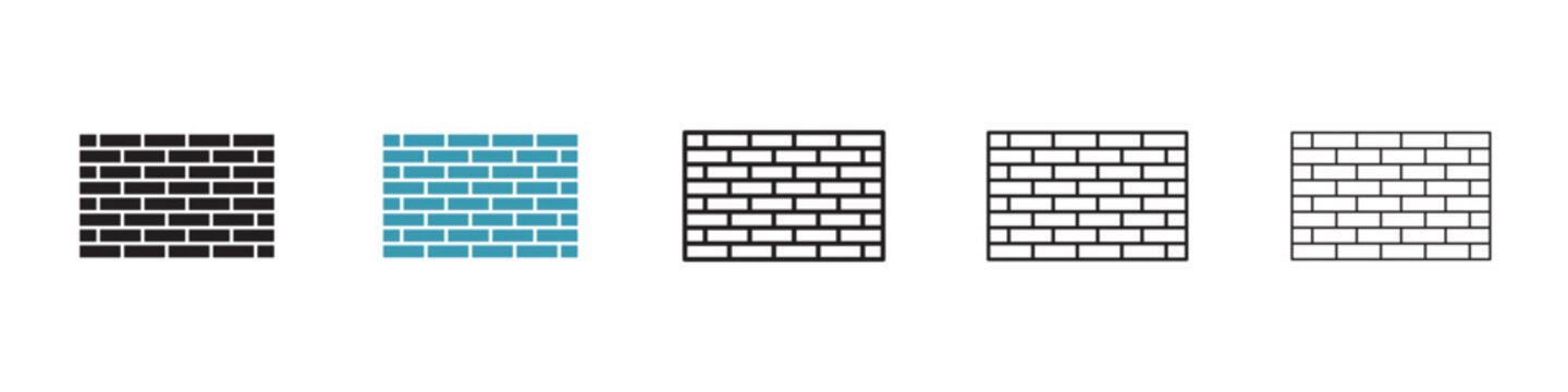 Wall icon in flat style. Basic vector symbol illustration