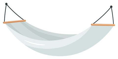 Hammock flat vector illustration icon designed for relaxing vacation travel and outdoor leisure themes © Graphic Assets