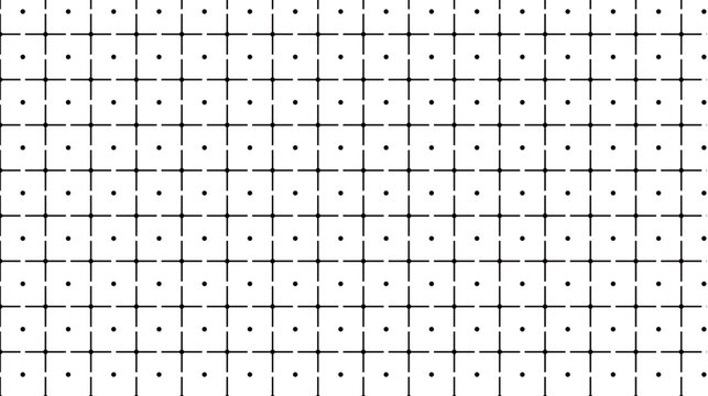 Minimalist geometric seamless pattern with crosshair and dots