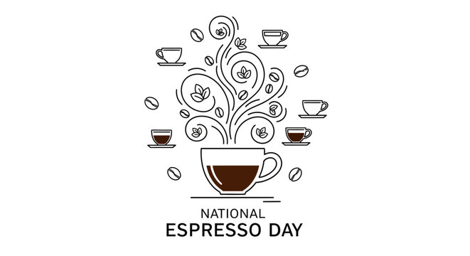 Celebration of National Espresso Day with Coffee Art