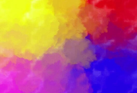 Vibrant colorful abstract art piece with swirling patterns and shapes