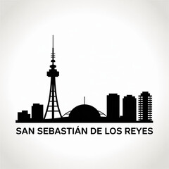 San Sebastián de los Reyes Skyline Silhouette — A Contemporary Spanish Metropolitan City Vector Illustration © Greener