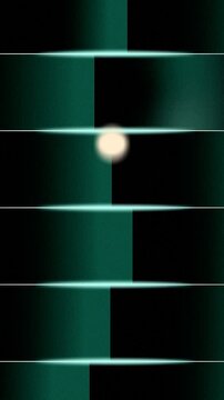 Abstract Green Light Beam Motion Graphics Background with Glowing Sphere