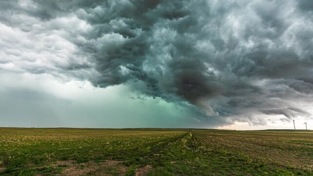Classic Tornado Alley Supercell With Dramatic Structure Timelapse
