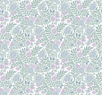 Allover floral print pattern repeat vector file, Floral block print, Ditsy floral print