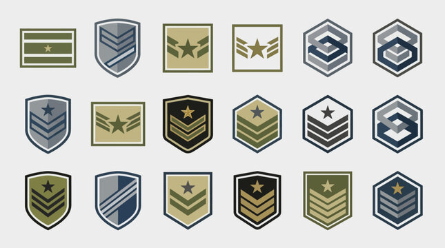 Military Ranks Insignia Collection - Army, Air Force, Navy Badges & Emblems