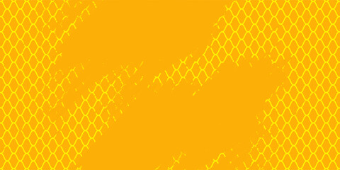 yellow hexagonal net honeycomb mesh pattern with text space. © Muhammad