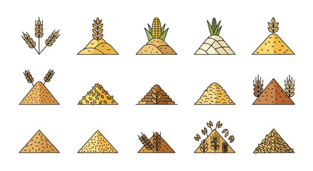 Collection of various teepees illustrated. © nurfa
