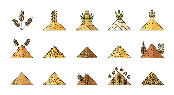 Collection of various teepees illustrated.