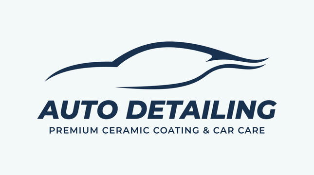 Auto Detailing Premium Ceramic Coating and Car Care Logo.