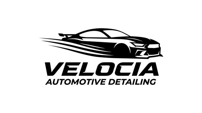 Velocia Automotive Detailing Logo Design.