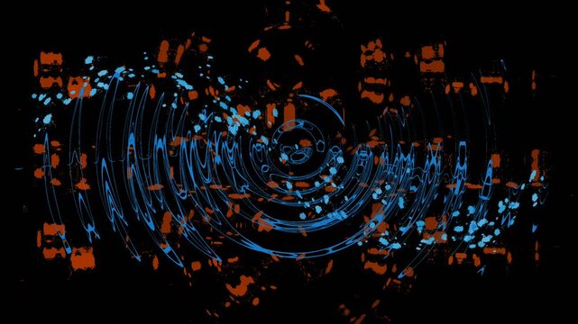 Futuristic Circular Digital Interface Motion Graphics Background