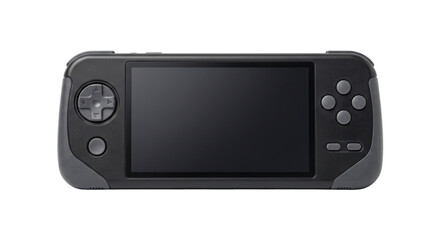 Portable handheld video game console mockup, isolated on transparent background © PNG Lab