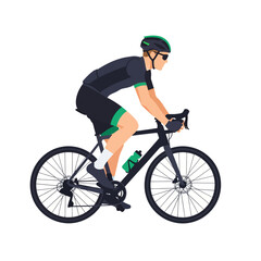 Fototapeta premium Cyclist in Action: Vector Rider on Road Bike, Isolated