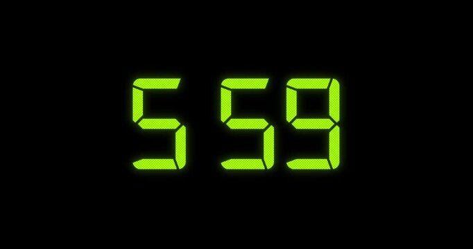6am Alarm Green Digital Blink