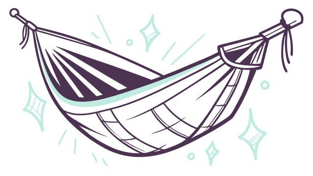 Stylized Hammock Vector Illustration for Summer Relaxation and Leisure