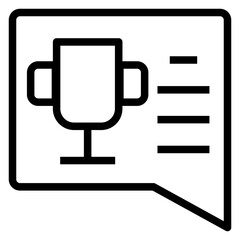 Fototapeta premium Minimal trophy icon symbolizing achievement, success, and awards.