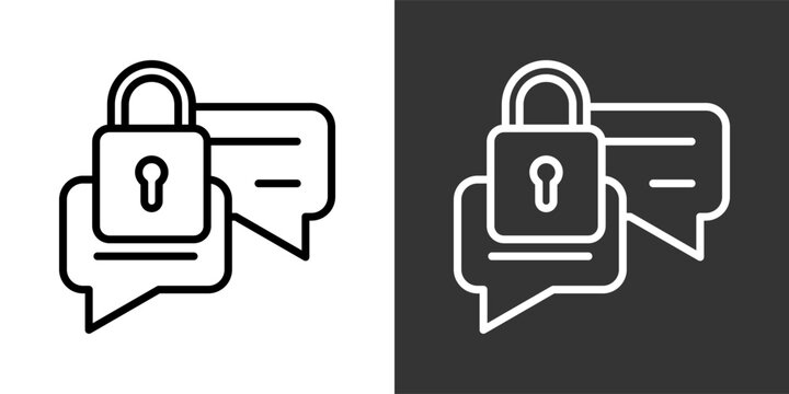 Encrypted Black And White Multiple Style Icon Set Collection Pack Vector Illustration 