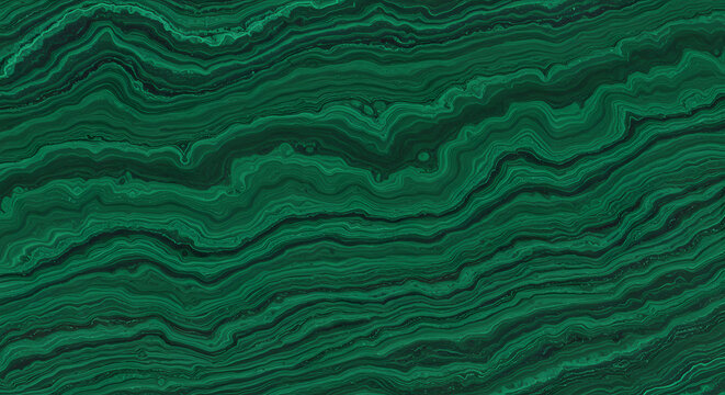 Close-Up of Malachite Stone Texture Vivid Green Mineral Background, Detailed Natural Pattern for Design and Resources.