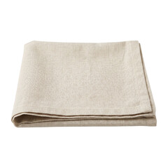 Folded Beige Linen Cotton Cloth Napkin