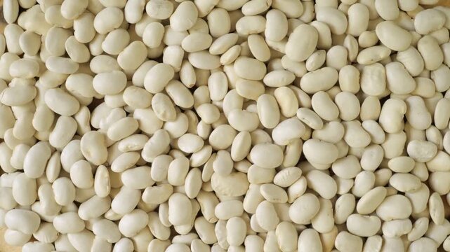 White kidney beans rotating